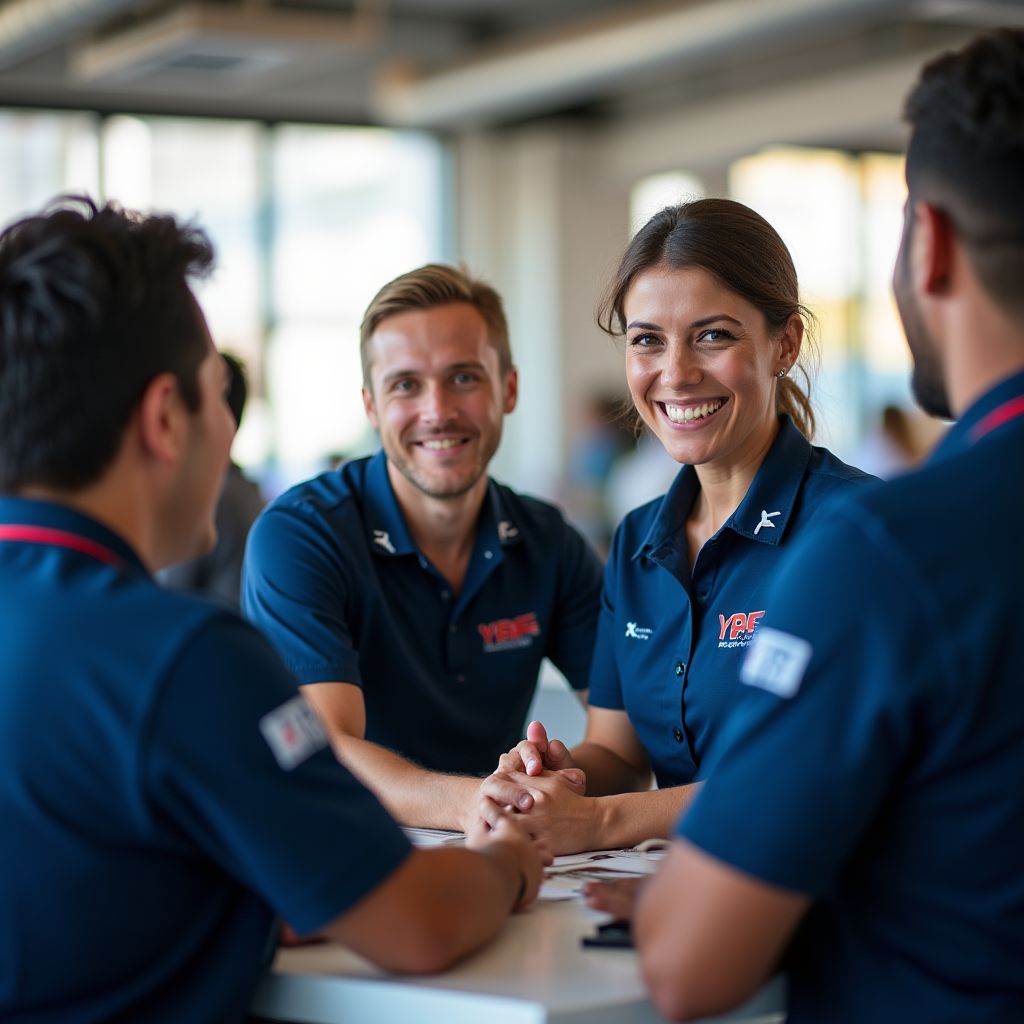 Empleados YPF en servicio